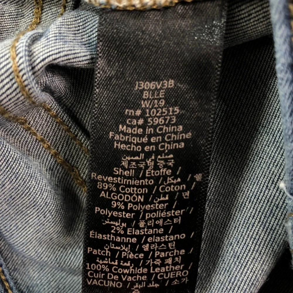 John Varvatos BOWERY Mens Jeans 38x34 (fits 39x34) Blue Straight Leg Dark Wash